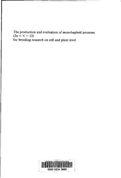 The production and evaluation of monohaploid potatoes (2n = X = 12)