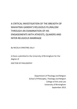 A critical investigation of the breadth of Mahatma Gandhi`s religious