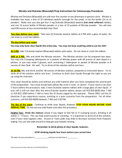 Miralax and Dulcolax (Bisacodyl) - Digestive Health Associates