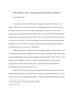 Henry Ryland in Context: Aestheticism and Neo