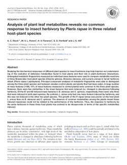 Analysis of plant leaf metabolites reveals no common response to
