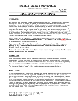 Care and Maintenance Manual
