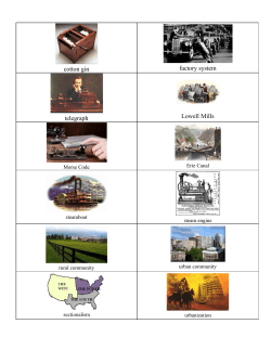 cotton gin factory system telegraph Lowell Mills