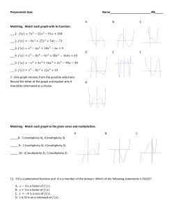 Polynomials Quiz Name__________________________ Blk_____