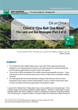 One Belt One Road - BNP Paribas Investment Partners