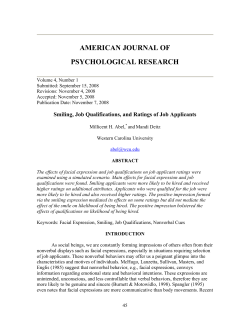 Smiling, Job Qualifications, and Ratings of Job Applicants