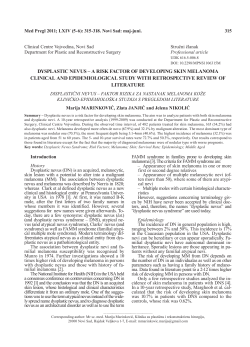 dysplastic nevus &ndash; a risk factor of developing skin melanoma clinical