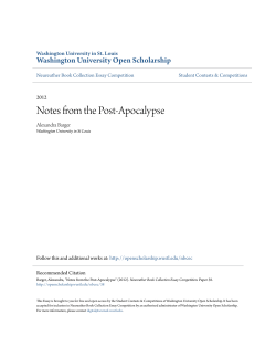 Notes from the Post-Apocalypse - Washington University Open