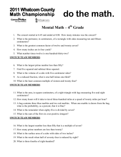 Mental Math