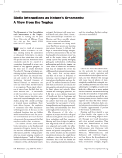 Biotic Interactions as Nature`s Ornaments: A View from