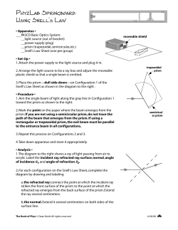 Using Snell`s Law Lab Springboard