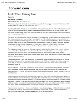 Look Who`s Raising Jews - Federation of Jewish Men`s Clubs