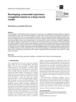 Developing crossmodal expression recognition based on a deep