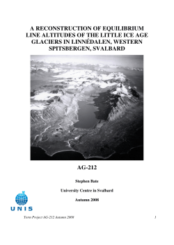 a reconstruction of equilibrium line altitudes of the little ice age