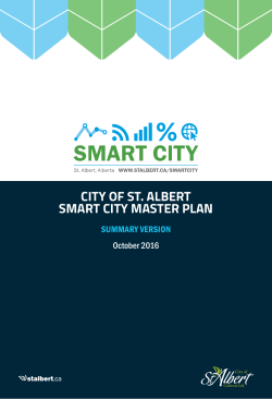 CITY OF ST. ALBERT SMART CITY MASTER PLAN