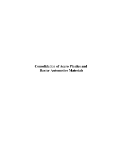 Plant Consolidation