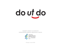 CHARITY EVENT IN FAVOR OF FONDAZIONE HOSPICE