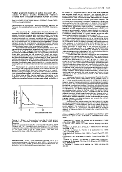 Proton gradient-dependent active transport of L