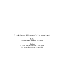 Edge Effects and Nitrogen Cycling along Roads