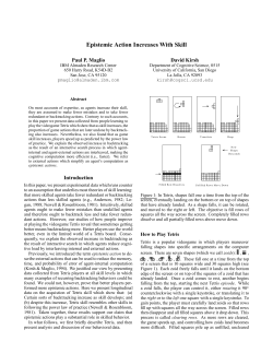 Epistemic Action Increases With Skill