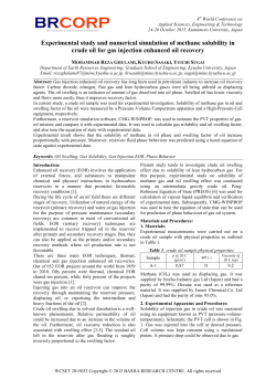 Experimental study and numerical simulation of methane solubility