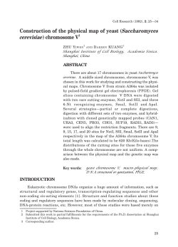 Construction of the physical map of yeast (Saccharomyces