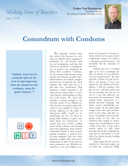 Conundrum with Condoms - National Catholic Bioethics Center