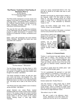 The Pharos: Tuckerton`s First Family of Business