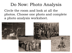 Do Now: Photo Analysis - Ramsey School District
