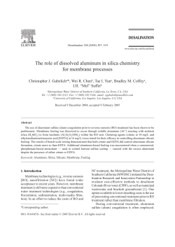 The role of dissolved aluminum in silica chemistry for membrane