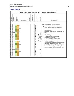 LEG 201 CORE DESCRIPTIONS, SITE 1227