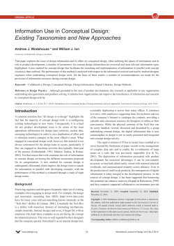 Information Use in Conceptual Design