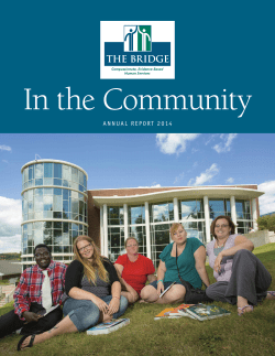 annual report 2014 - The Bridge of Central Massachusetts