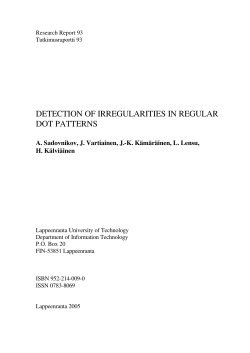 DETECTION OF IRREGULARITIES IN REGULAR DOT PATTERNS