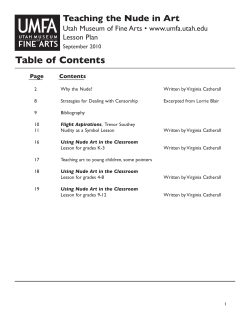 Lesson Plan: Teaching About Nude Art