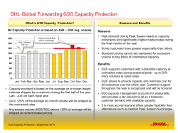 DHL Global Forwarding 6/20 Capacity Protection - DHL