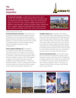 The Anschutz Corporation - Power Company of Wyoming