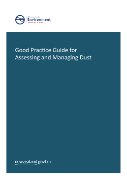 Good Practice Guide for Assessing and Managing Dust