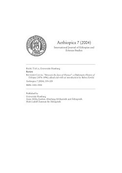 Aethiopica 7 (2004) - Zeitschriftenserver von Hamburg University