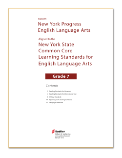 New York Progress English Language Arts New York State