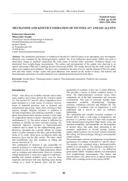 mechanism and kinetics oxidation of inconel 617 and 625 alloys