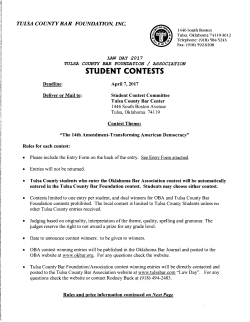 Student Entry Form 2017 - Tulsa County Bar Association