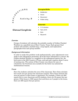 Silenced Songbirds - TI Education