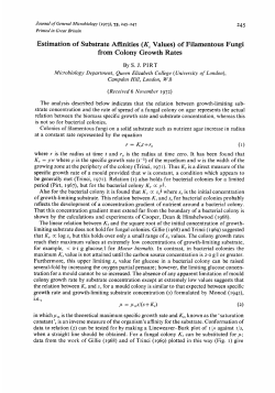 Estimation of Substrate Affinities (K, Values) of