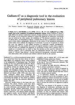 Gallium-67 as a diagnostic tool in the evaluation of
