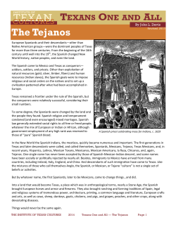 The Tejanos - Institute of Texan Cultures