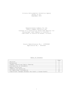 1 Illinois Environmental Protection Agency Bureau of Air September