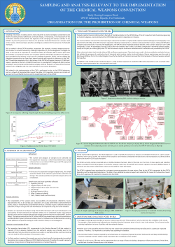 sampling and analysis relevant to the implementation of the