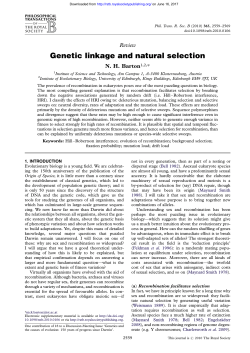 Genetic linkage and natural selection
