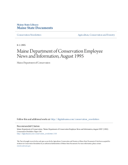 Maine Department of Conservation Employee News
